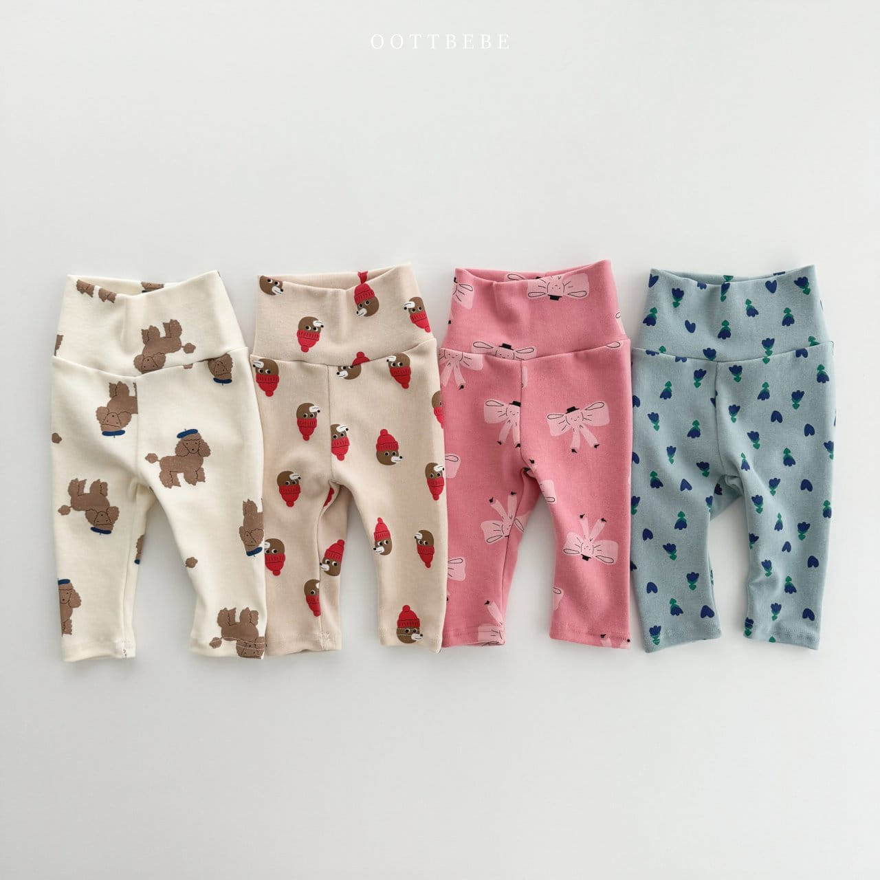 Oott Bebe - Korean Baby Fashion - #babyclothing - Animal Painting Bodysuit Leggings Set - 12