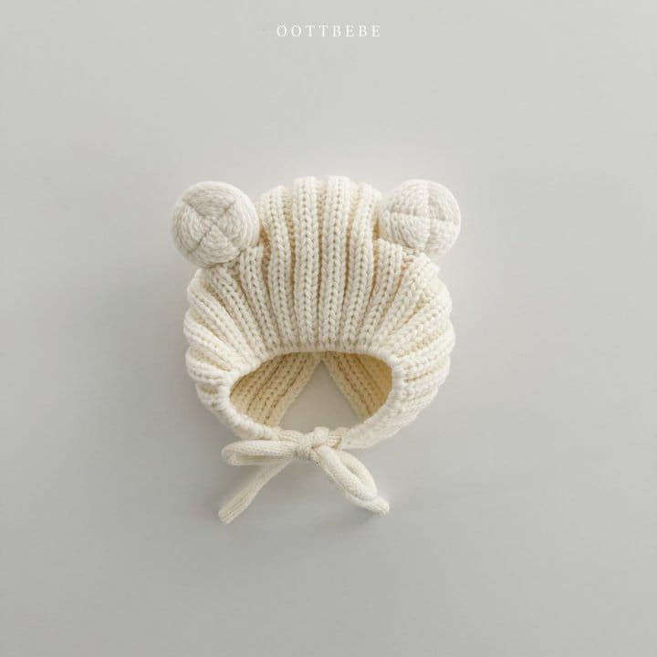 Oott Bebe - Korean Baby Fashion - #babyfashion - Bear Ear Muffler Hats - 2