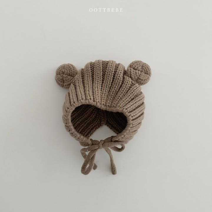 Oott Bebe - Korean Baby Fashion - #babyfever - Bear Ear Muffler Hats - 4