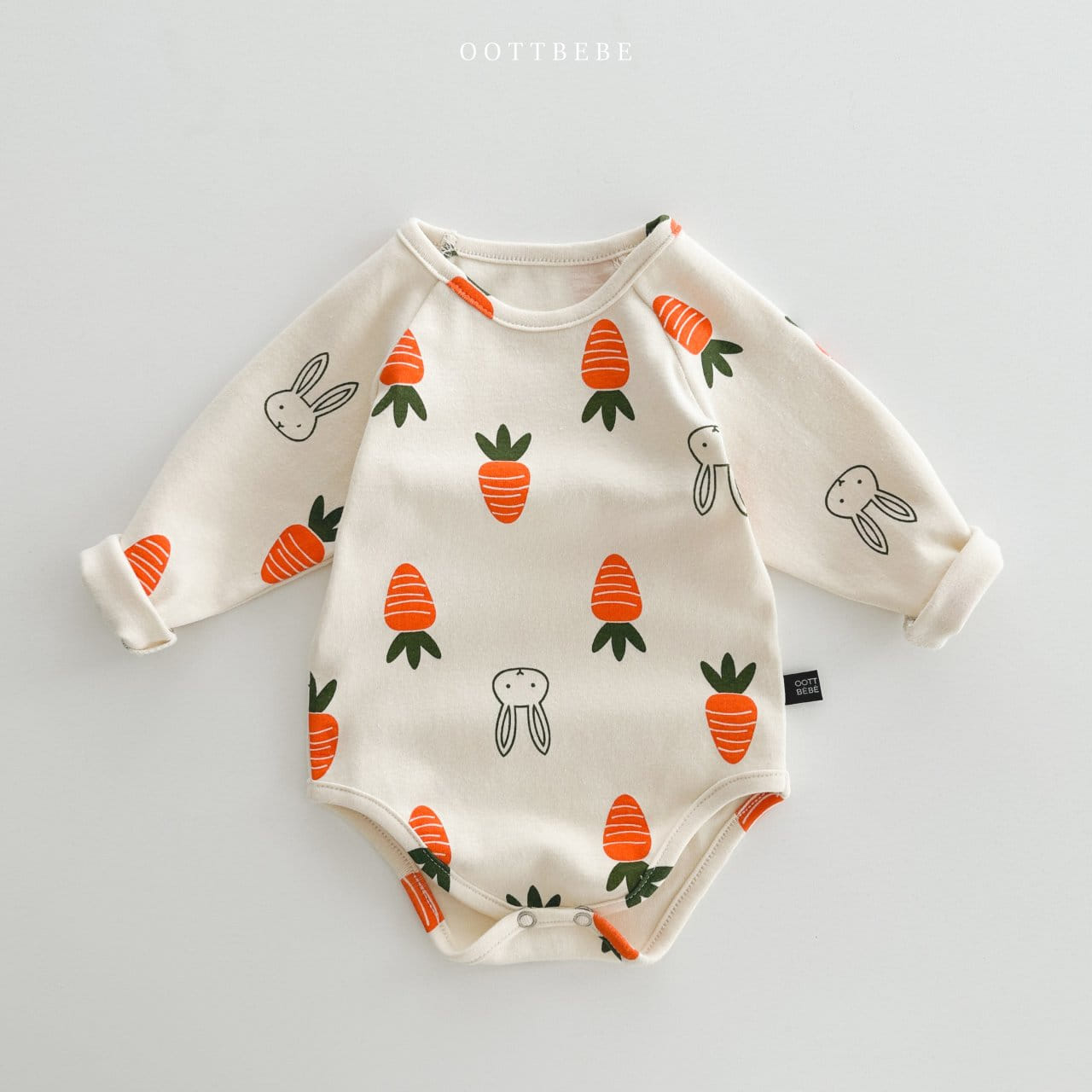 Oott Bebe - Korean Baby Fashion - #babygirlfashion - Long Sleeves Vegetable Bodysuit Set