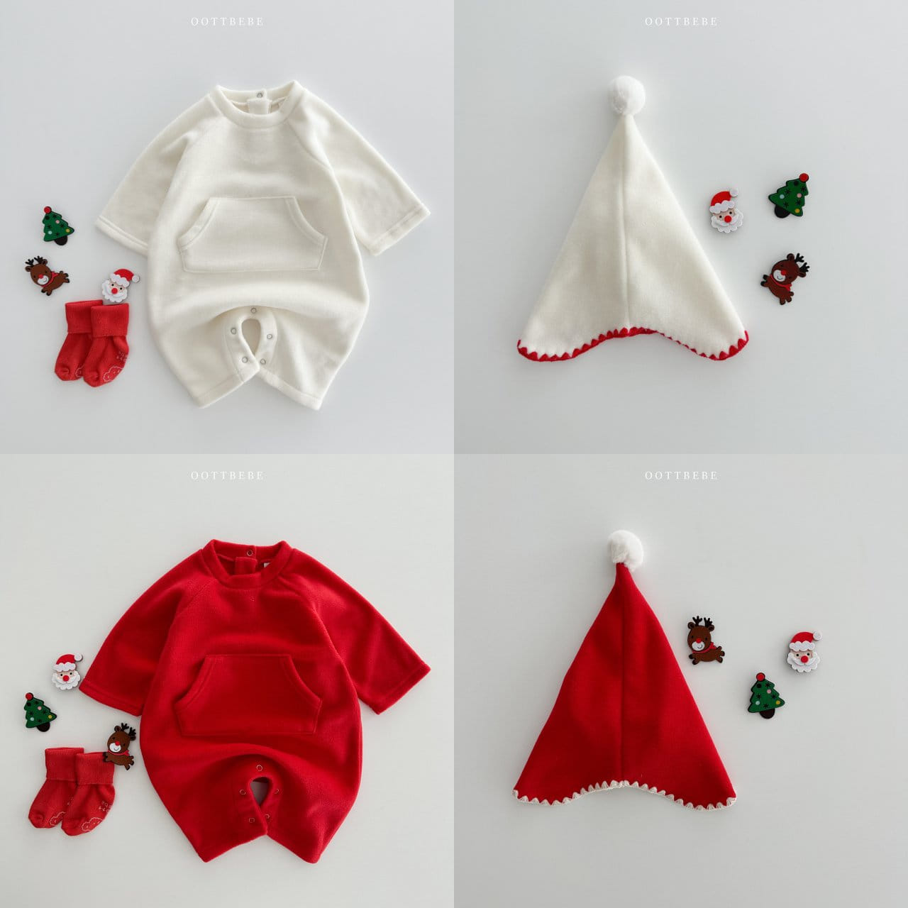 Oott Bebe - Korean Baby Fashion - #babylifestyle - Xmas Fleece Body Suit - 7