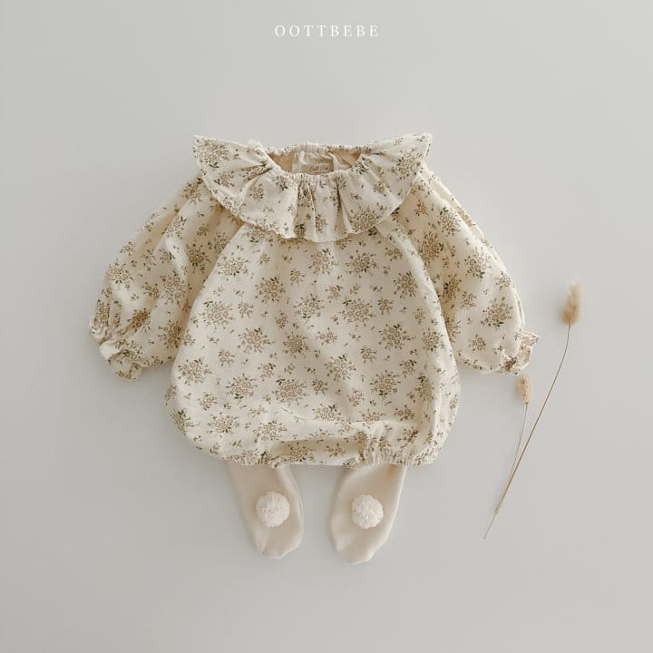 Oott Bebe - Korean Baby Fashion - #babyoninstagram - Pome Foot Leggings - 2