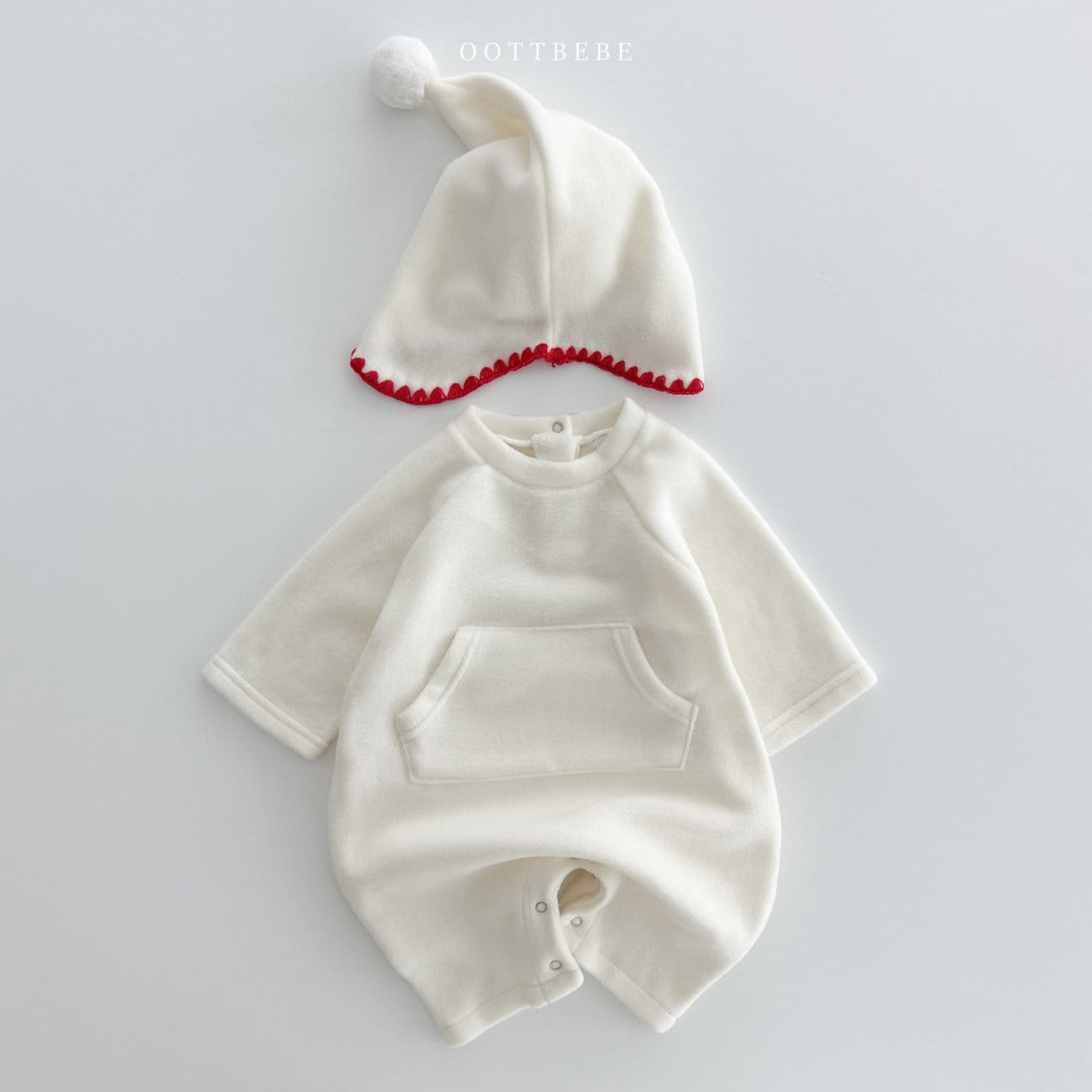 Oott Bebe - Korean Baby Fashion - #babyoninstagram - Xmas Fleece Body Suit - 8