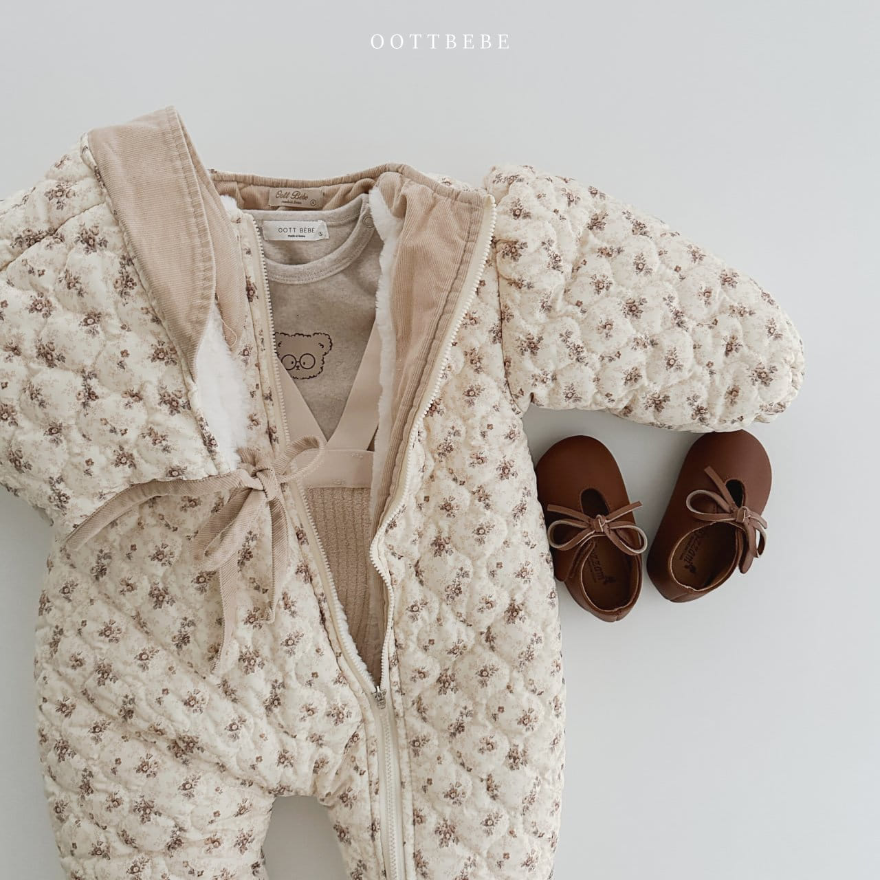 Oott Bebe - Korean Baby Fashion - #babyoutfit - Sage Padding Space Body Suit - 5