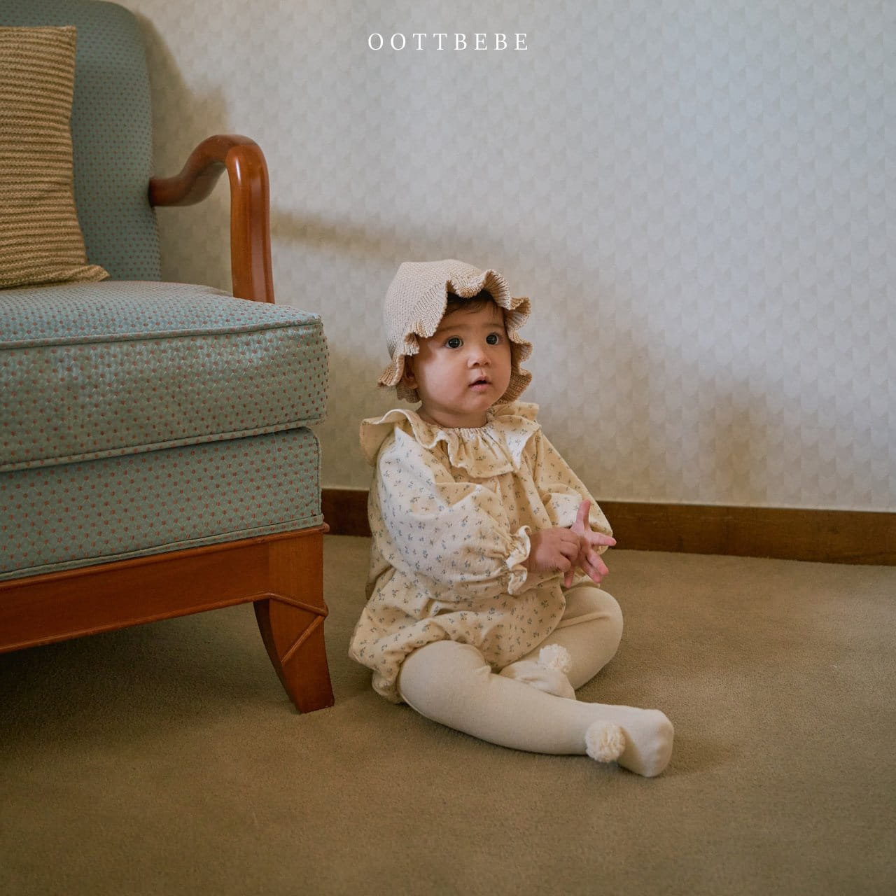 Oott Bebe - Korean Baby Fashion - #babyoutfit - Pome Foot Leggings - 5
