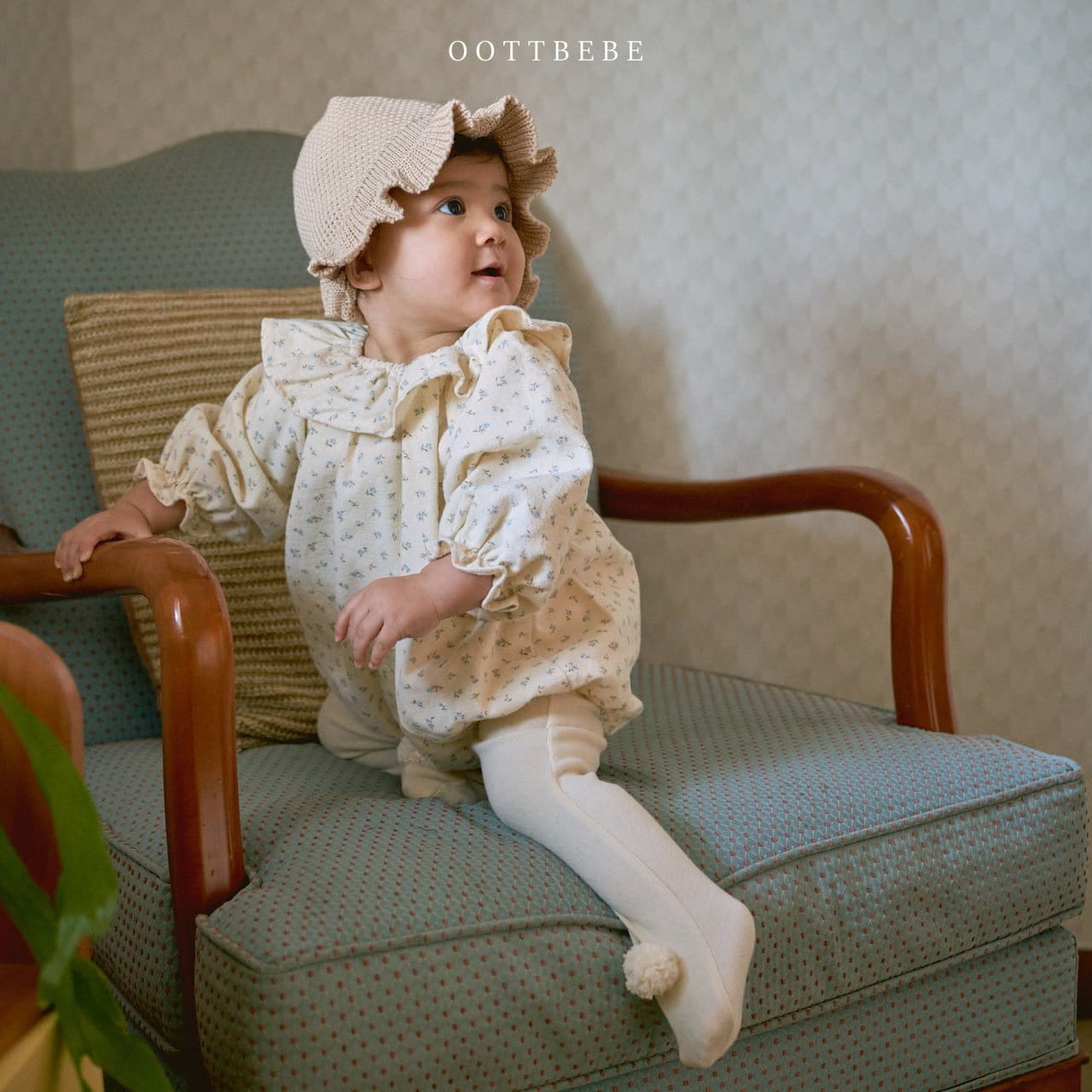 Oott Bebe - Korean Baby Fashion - #babyoutfit - Flower Frill Body Suit - 4