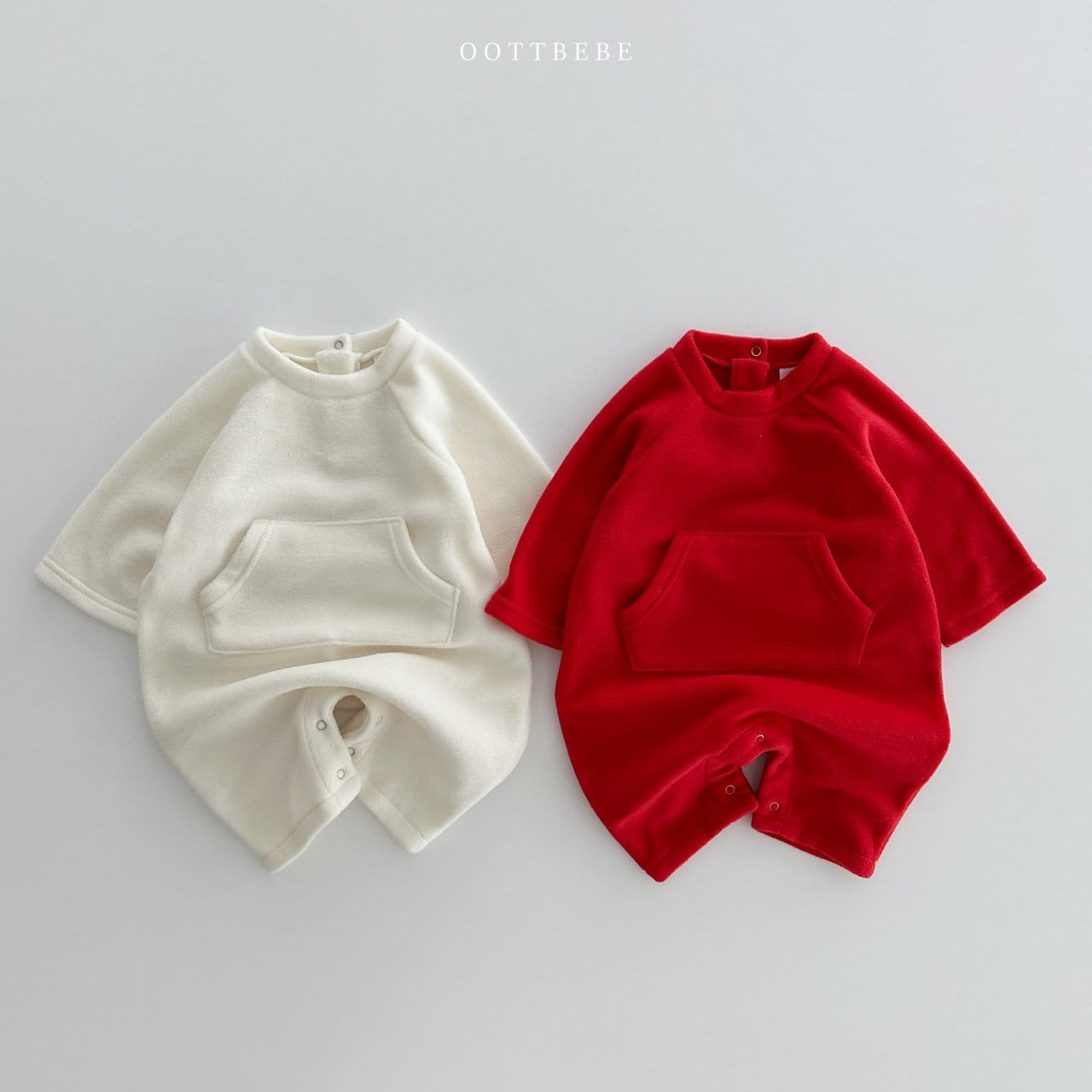 Oott Bebe - Korean Baby Fashion - #babyoutfit - Xmas Fleece Body Suit - 10