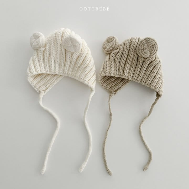 Oott Bebe - Korean Baby Fashion - #babyoutfit - Bear Ear Muffler Hats - 8