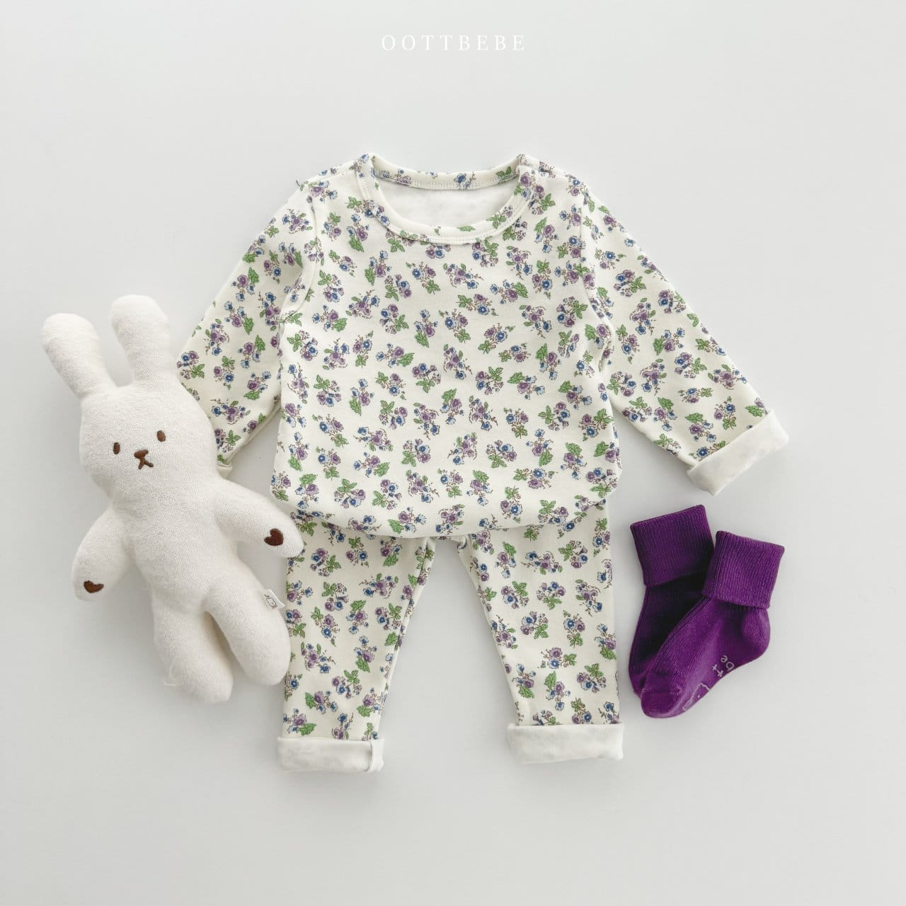 Oott Bebe - Korean Baby Fashion - #babywear - Bebe Flower Easywear