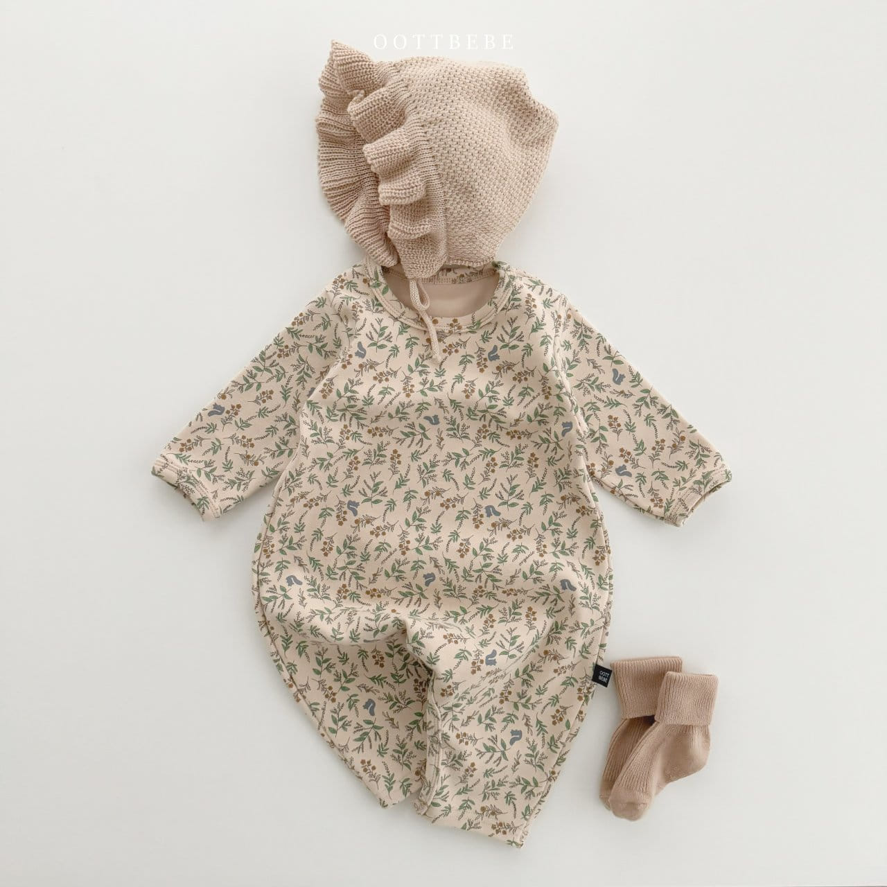 Oott Bebe - Korean Baby Fashion - #onlinebabyboutique - Bebe Flower Body Suit - 3