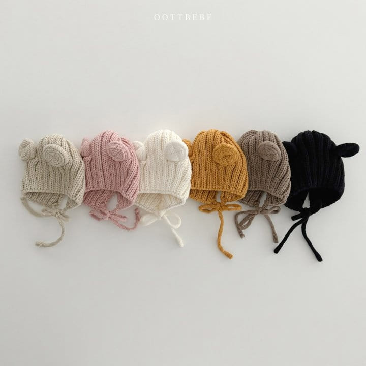 Oott Bebe - Korean Baby Fashion - #onlinebabyshop - Bear Ear Muffler Hats - 12