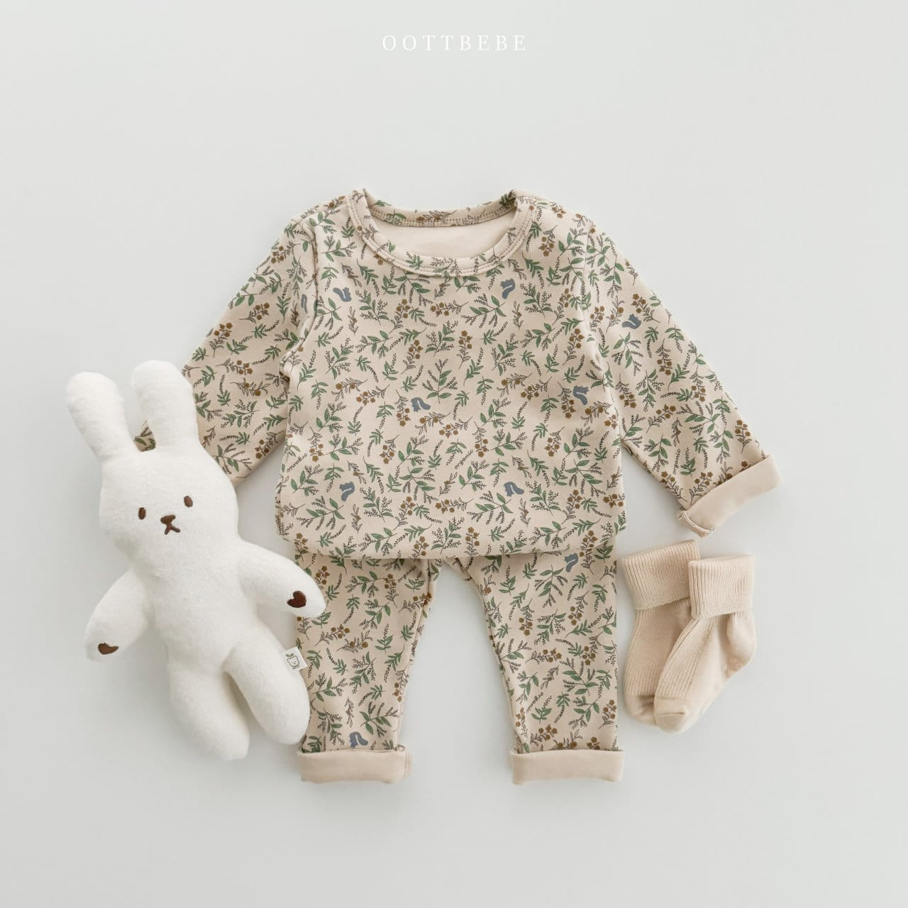 Oott Bebe - Korean Baby Fashion - #onlinebabyshop - Bebe Flower Easywear - 3