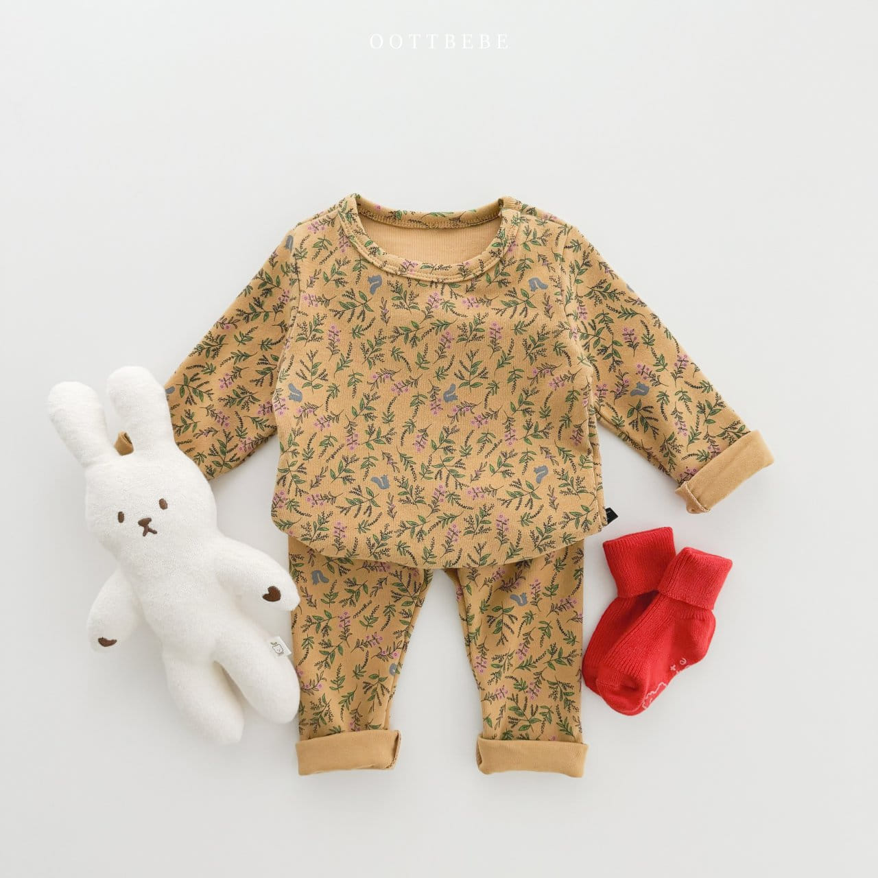 Oott Bebe - Korean Baby Fashion - #onlinebabyshop - Bebe Flower Easywear - 4