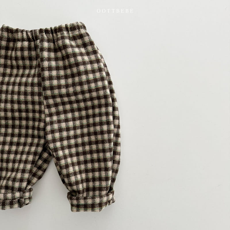 Oott Bebe - Korean Children Fashion - #kidzfashiontrend - Choco Check Pants - 4
