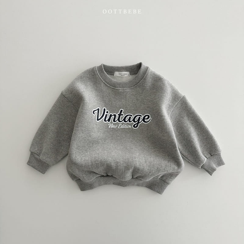 Oott Bebe - Korean Children Fashion - #childrensboutique - Vintage Sweatshirt