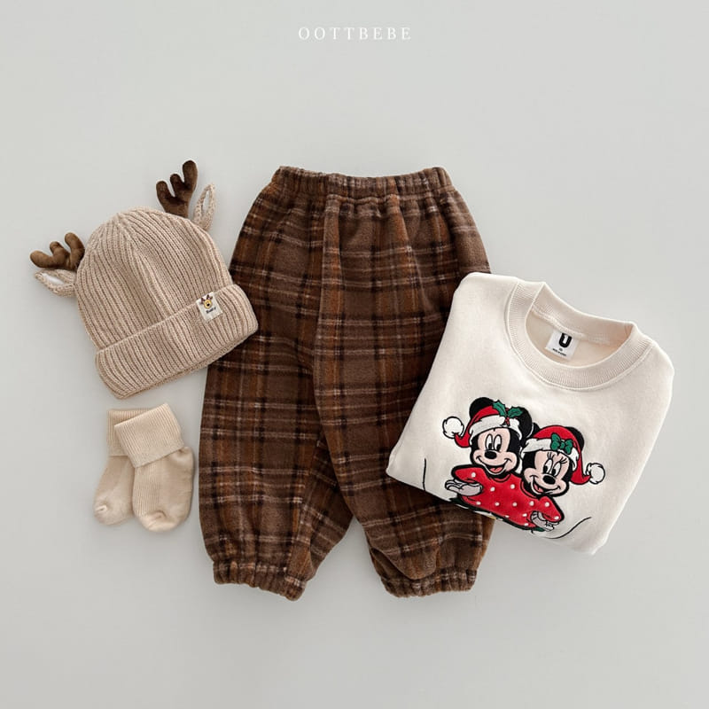 Oott Bebe - Korean Children Fashion - #childrensboutique - Eve Check Pants - 12