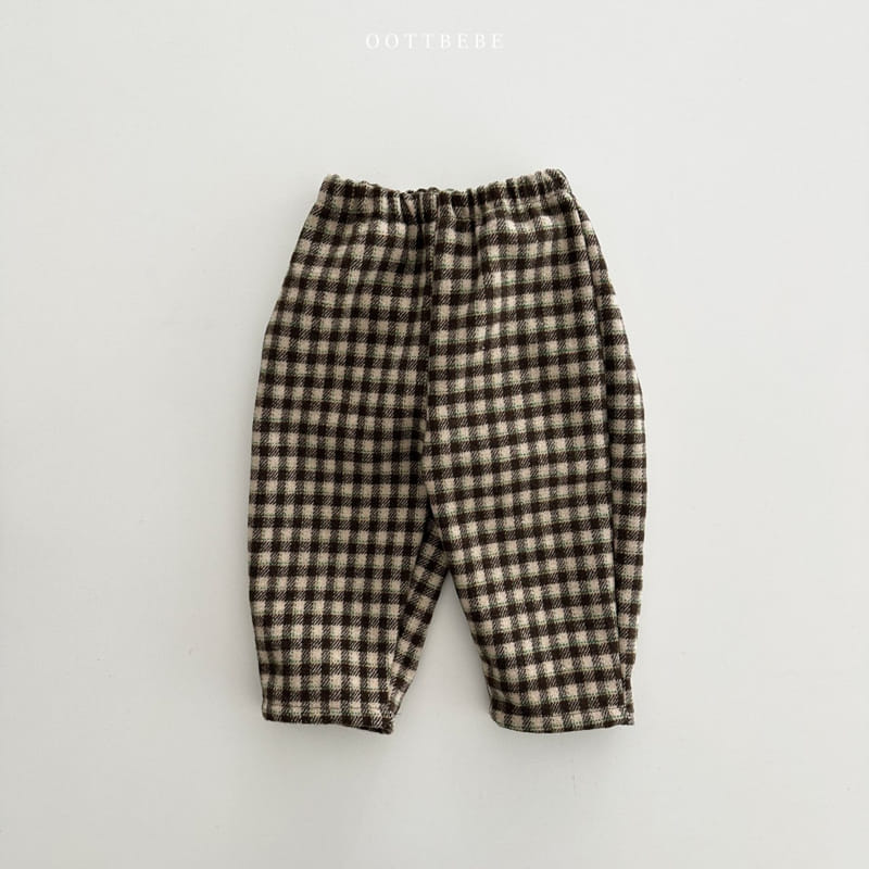 Oott Bebe - Korean Children Fashion - #childrensboutique - Choco Check Pants - 11