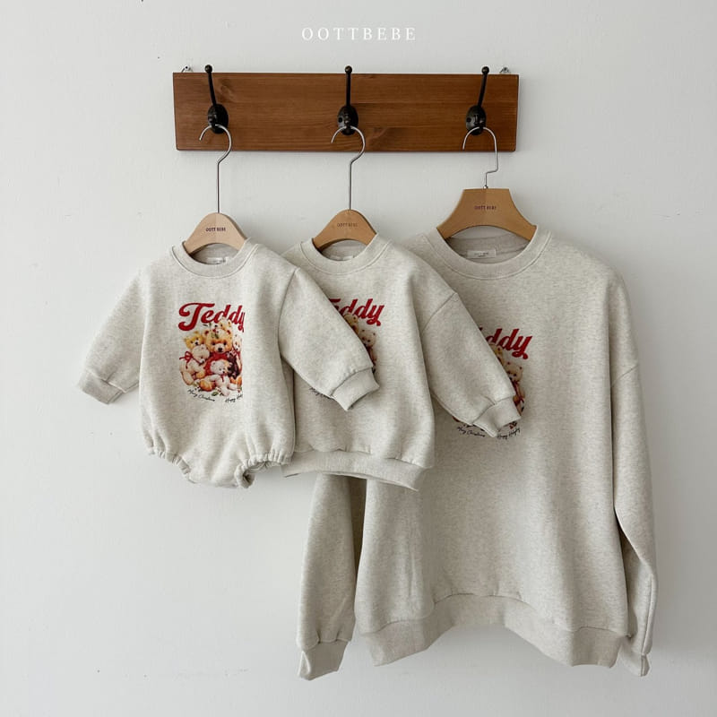 Oott Bebe - Korean Children Fashion - #childrensboutique - Big Teddy Sweatshirt Mom - 7