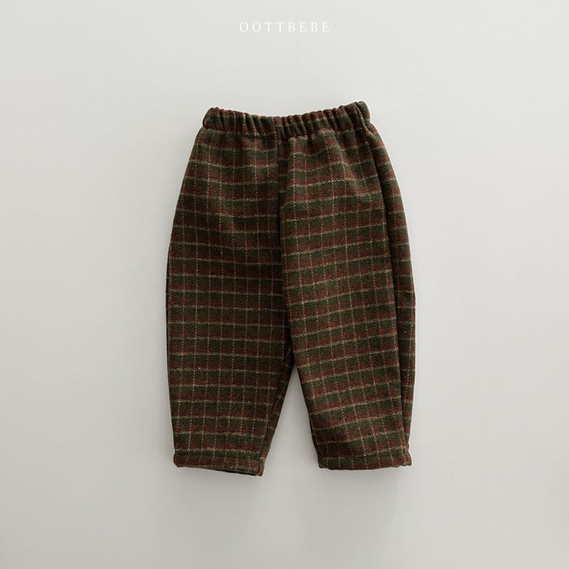 Oott Bebe - Korean Children Fashion - #designkidswear - Choco Check Pants - 12