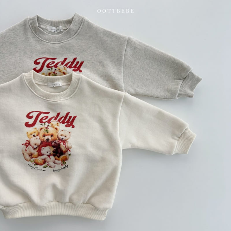 Oott Bebe - Korean Children Fashion - #designkidswear - Big Teddy Sweatshirt - 7