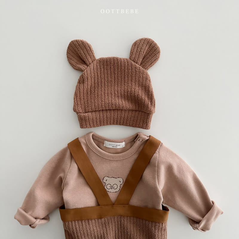 Oott Bebe - Korean Children Fashion - #fashionkids - Mongle Bear Hat - 4