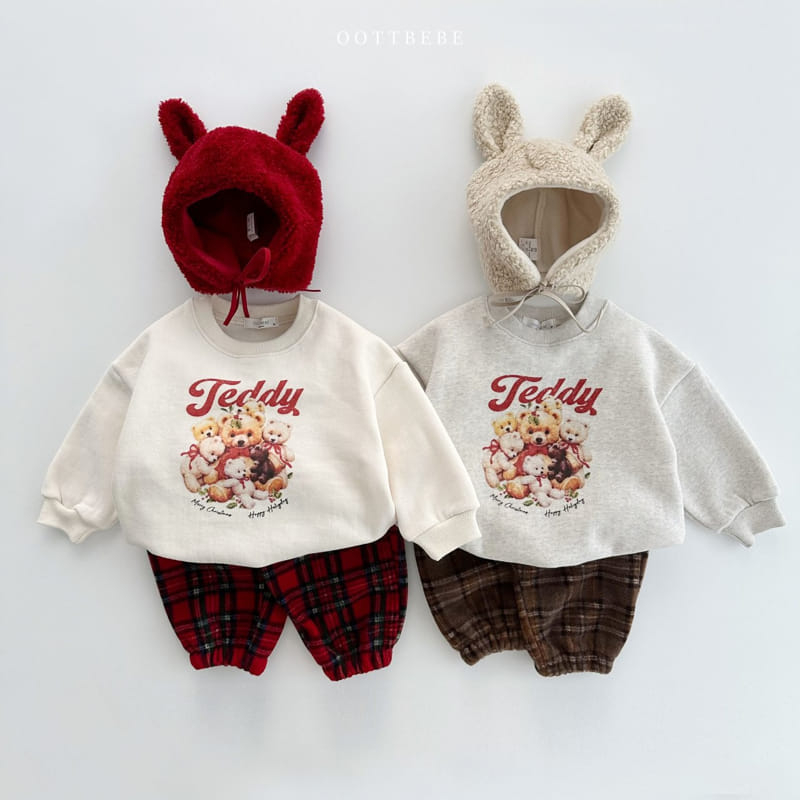 Oott Bebe - Korean Children Fashion - #kidsshorts - Big Teddy Sweatshirt - 10