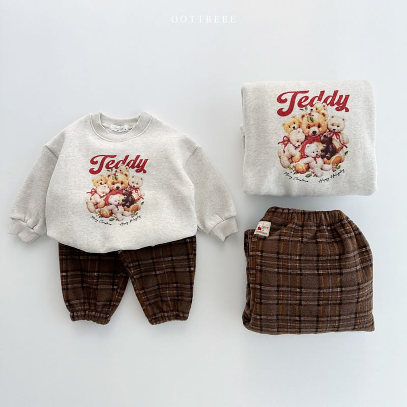 Oott Bebe - Korean Children Fashion - #kidzfashiontrend - Big Teddy Sweatshirt - 12