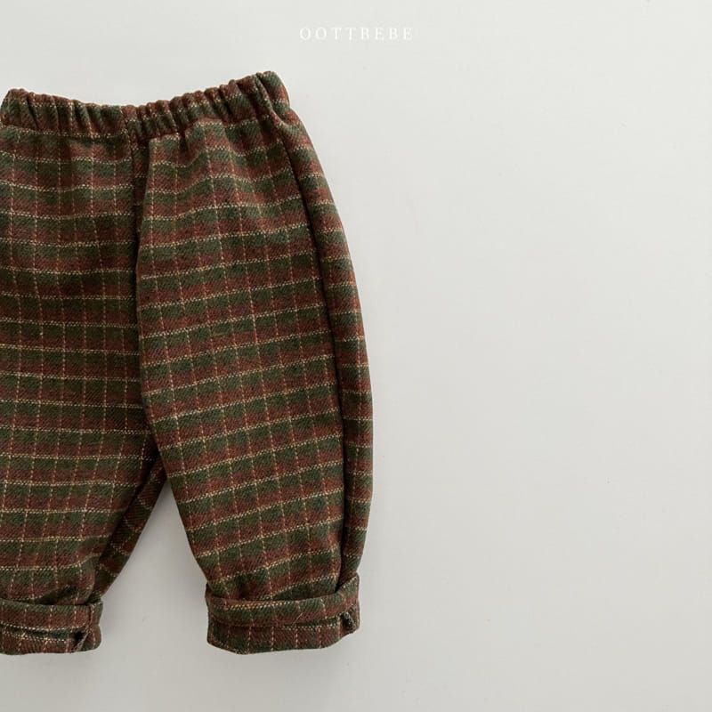 Oott Bebe - Korean Children Fashion - #littlefashionista - Choco Check Pants - 5
