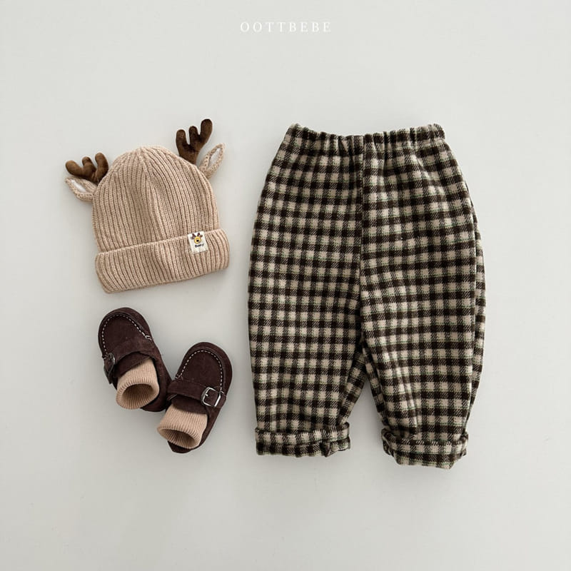 Oott Bebe - Korean Children Fashion - #minifashionista - Choco Check Pants - 7
