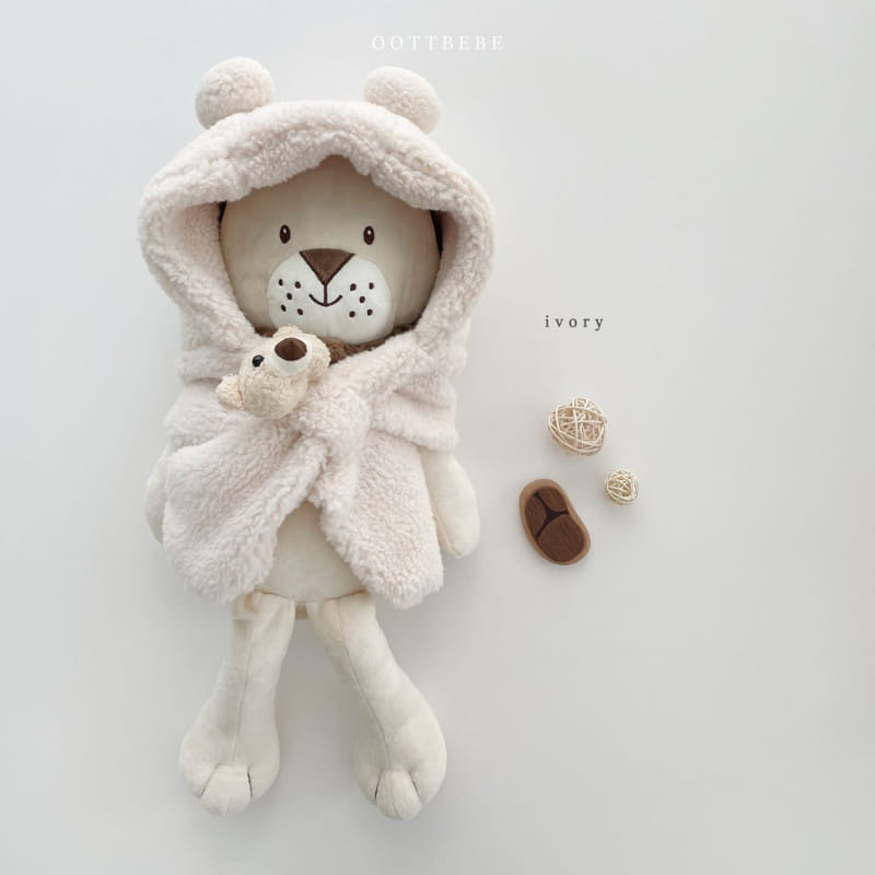 Oott Bebe - Korean Children Fashion - #minifashionista - Bear Hoody Neck Warmer - 4