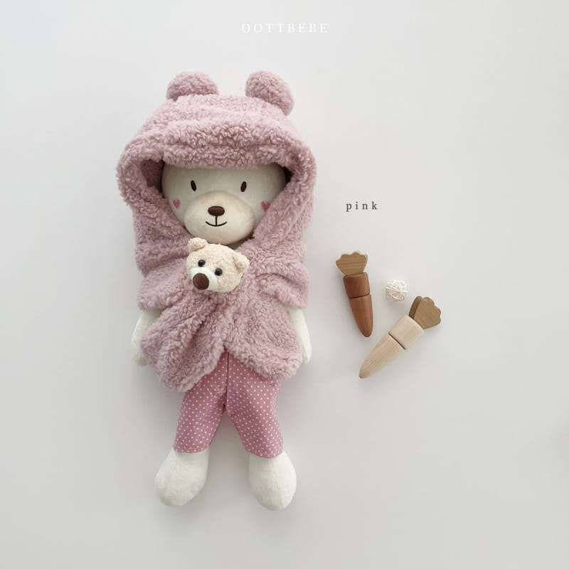 Oott Bebe - Korean Children Fashion - #todddlerfashion - Bear Hoody Neck Warmer - 5
