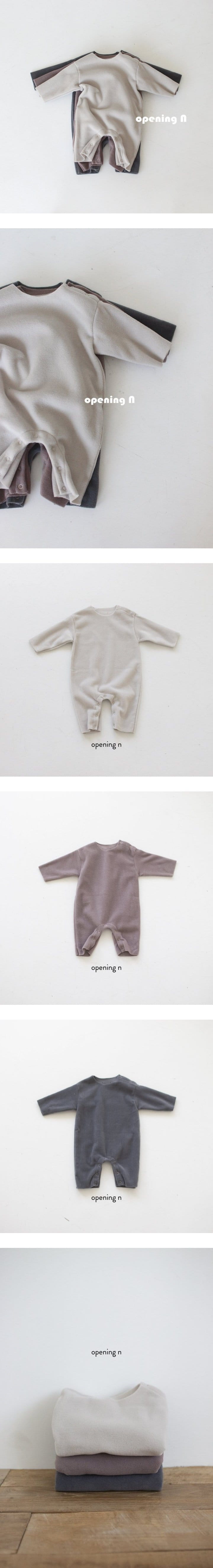 Opening & - Korean Baby Fashion - #babyboutiqueclothing - Fleece Bebe Bodysuit