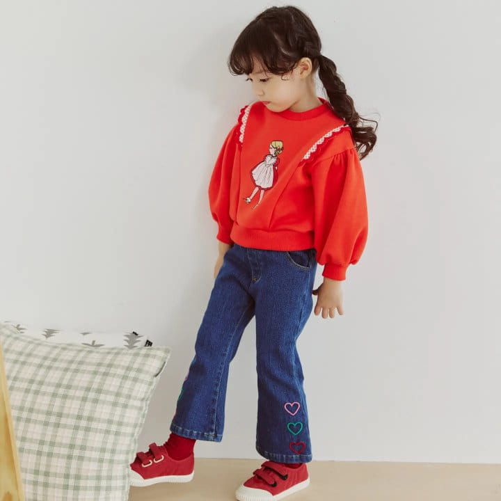 Orange Mom - Korean Children Fashion - #Kfashion4kids - Heart Pants - 2