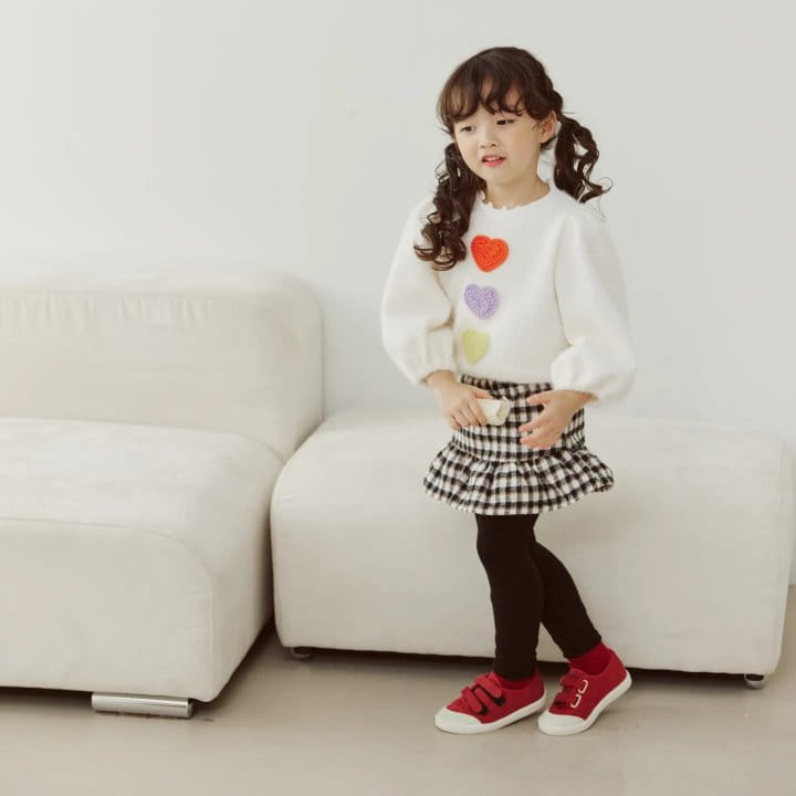 Orange Mom - Korean Children Fashion - #Kfashion4kids - Heart Knit Sweatshirt