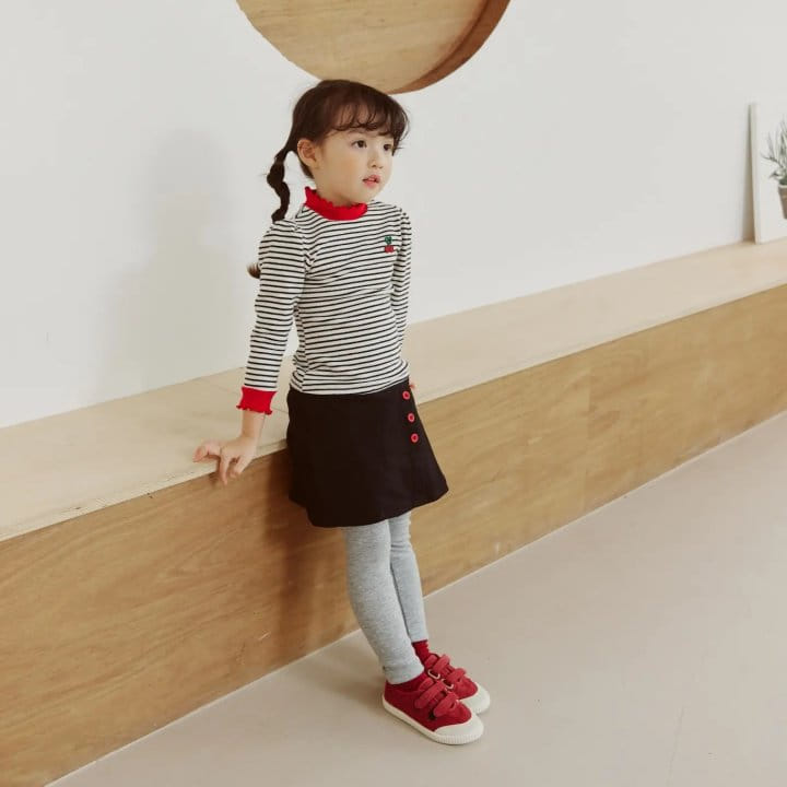 Orange Mom - Korean Children Fashion - #Kfashion4kids - Warp Skirt Leggings - 2