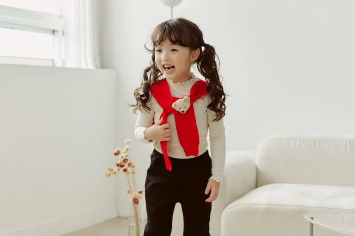 Orange Mom - Korean Children Fashion - #childofig - Bear Shoulder Shawl - 4
