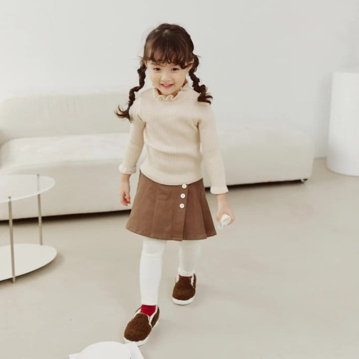 Orange Mom - Korean Children Fashion - #childofig - Polla Knit Tee - 4