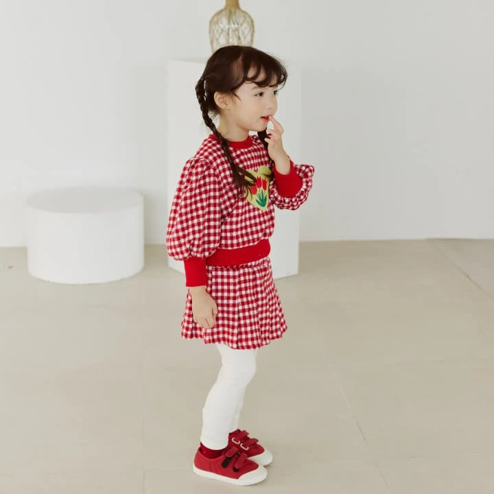 Orange Mom - Korean Children Fashion - #childrensboutique - Tulip Check Blouse - 3