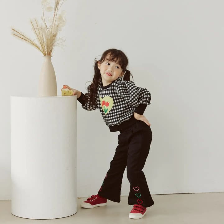 Orange Mom - Korean Children Fashion - #childrensboutique - Tulip Check Blouse - 4