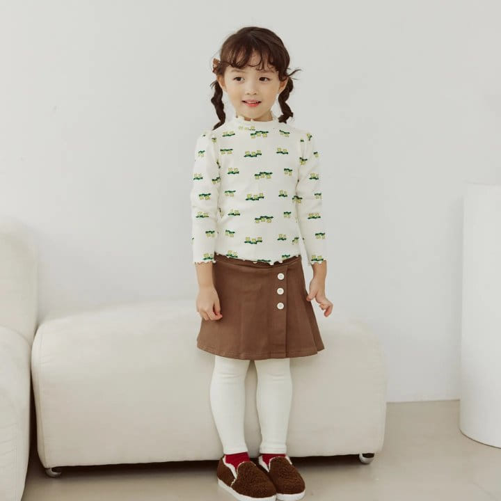 Orange Mom - Korean Children Fashion - #designkidswear - Tulip Shirring Tee - 2