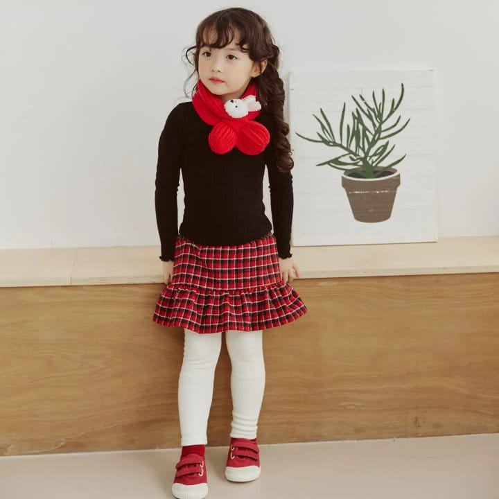 Orange Mom - Korean Children Fashion - #designkidswear - Shirring Skirt Leggings - 5