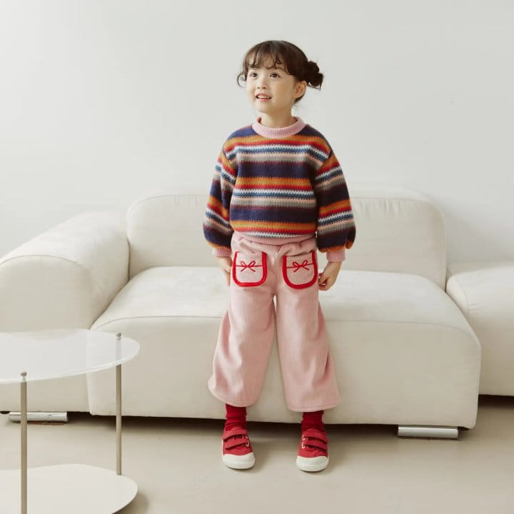 Orange Mom - Korean Children Fashion - #fashionkids - Ribbon Pants - 2