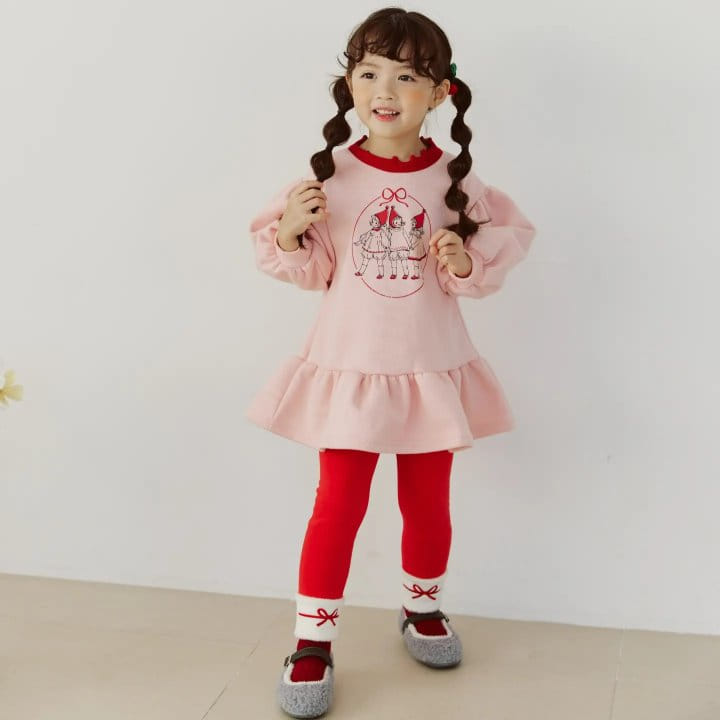 Orange Mom - Korean Children Fashion - #kidsshorts - Ribbon Color Leggings - 2
