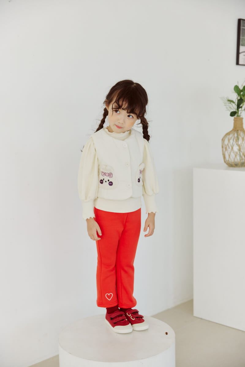 Orange Mom - Korean Children Fashion - #kidsshorts - Ribbit Pocket Padding Vest - 4
