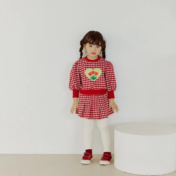 Orange Mom - Korean Children Fashion - #kidsstore - Check Wrinkle Leggings - 2
