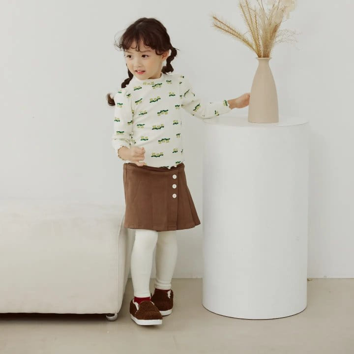 Orange Mom - Korean Children Fashion - #kidzfashiontrend - Warp Skirt Leggings