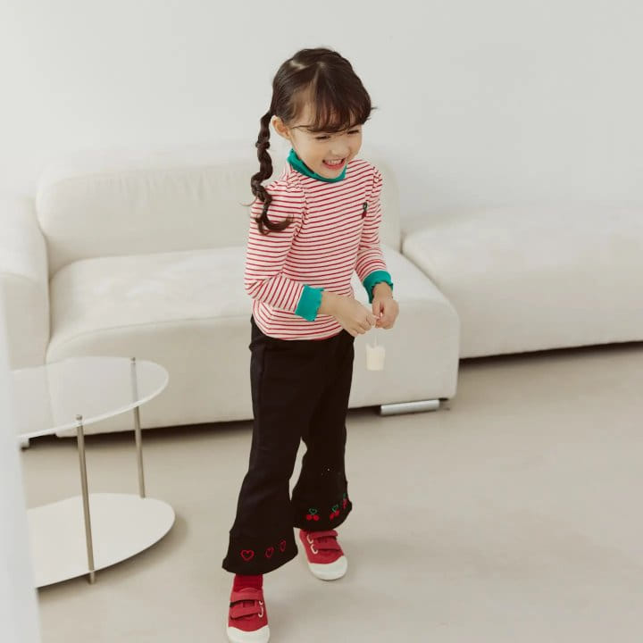 Orange Mom - Korean Children Fashion - #littlefashionista - Slit Jeans - 2