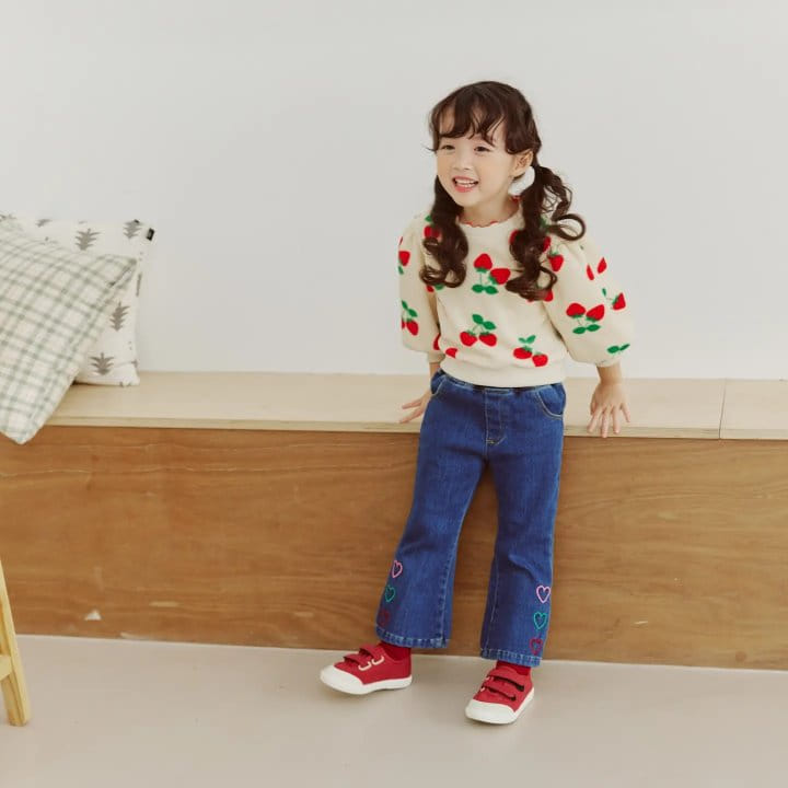 Orange Mom - Korean Children Fashion - #littlefashionista - Strawberry Sweatshirt - 2