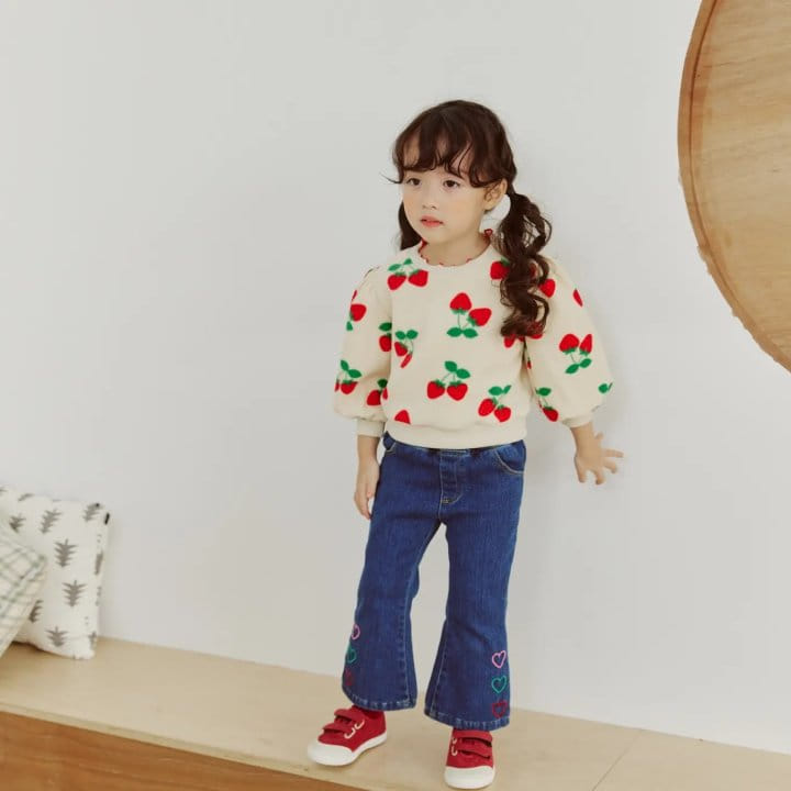 Orange Mom - Korean Children Fashion - #magicofchildhood - Strawberry Sweatshirt - 3