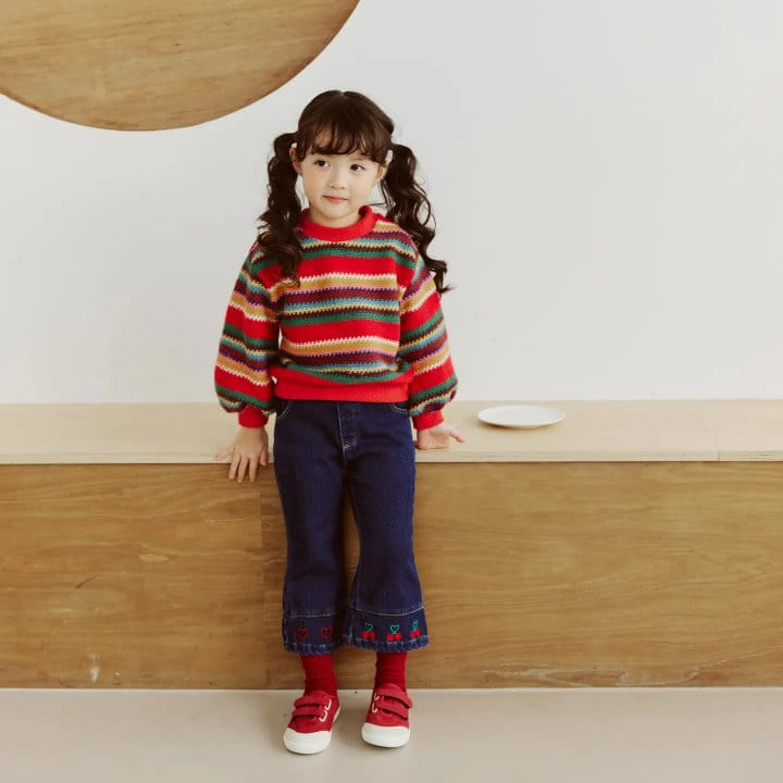 Orange Mom - Korean Children Fashion - #magicofchildhood - Knit Sweatshirt - 2